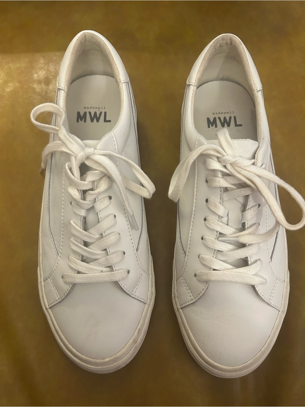 Madewell White Leather Low-Top Sneakers